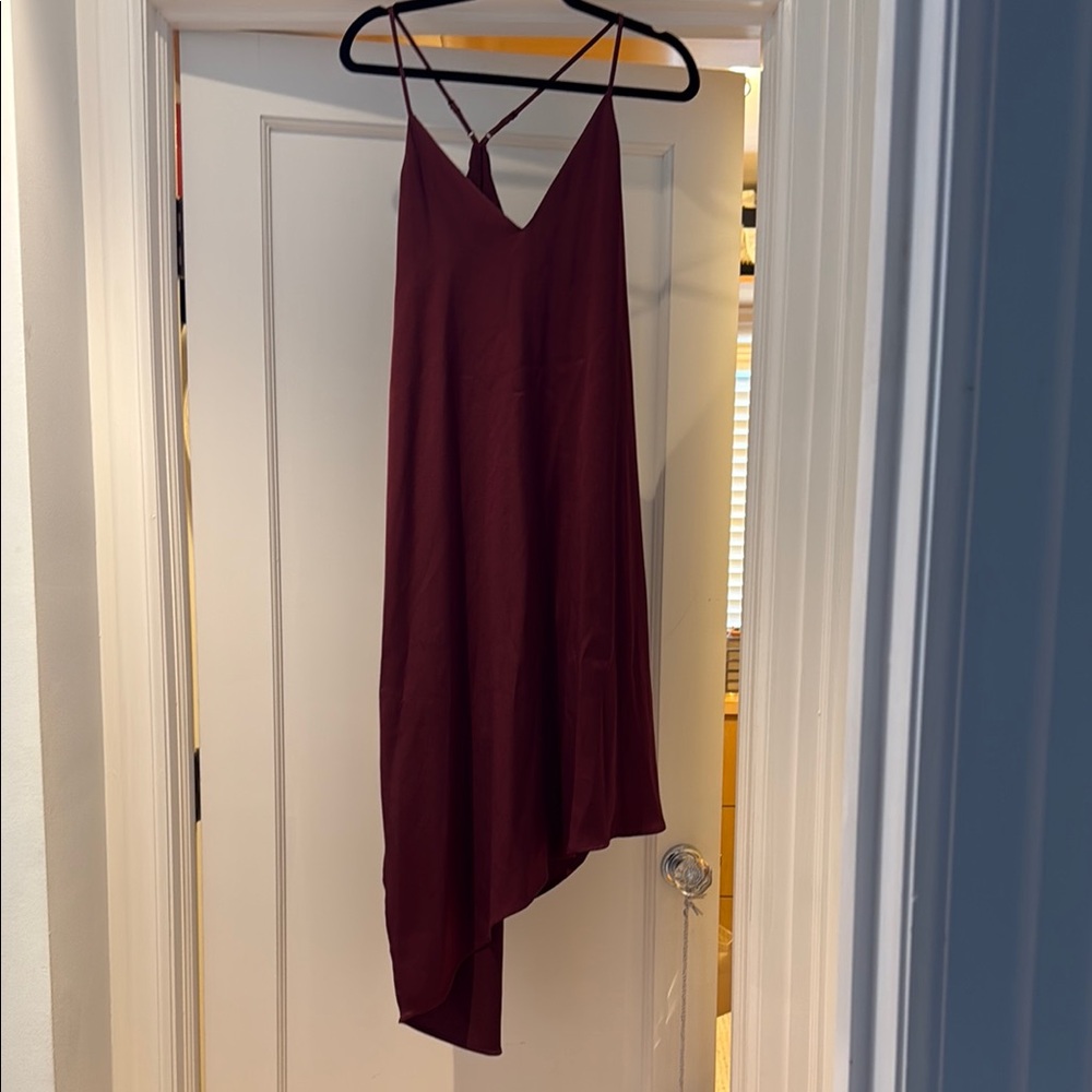 BCBGMaxAzria Red Asymmetrical Cocktail Dress